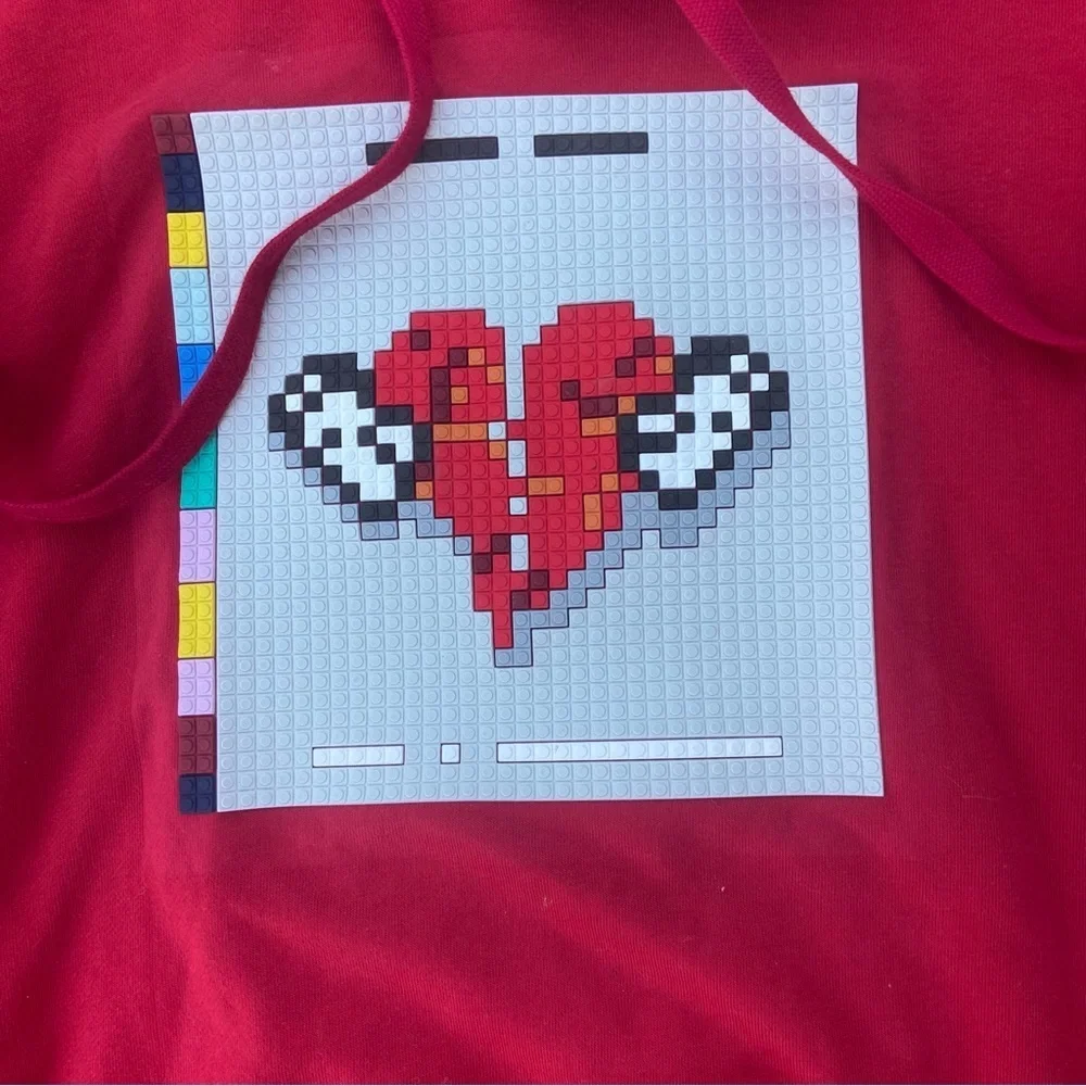 MOSTLY HEARD RARELY SEEN No More Heartbreaks Long-Sleeve Hoodie L 100% Cotton